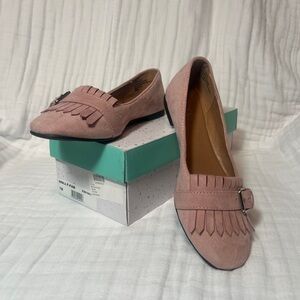 Abound Pink Fringe Detail Flats